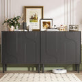 Easyego 63″ Mid Century Modern Sideboard Buffet Cabinet, Dining Room, 2-Piece by Easyego