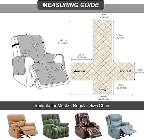 100% Waterproof Recliner Chair Cover, Recliner Chair Covers - Image 2