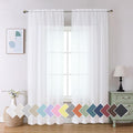 Aiyufeng Long Sheer White Curtains by Aiyufeng