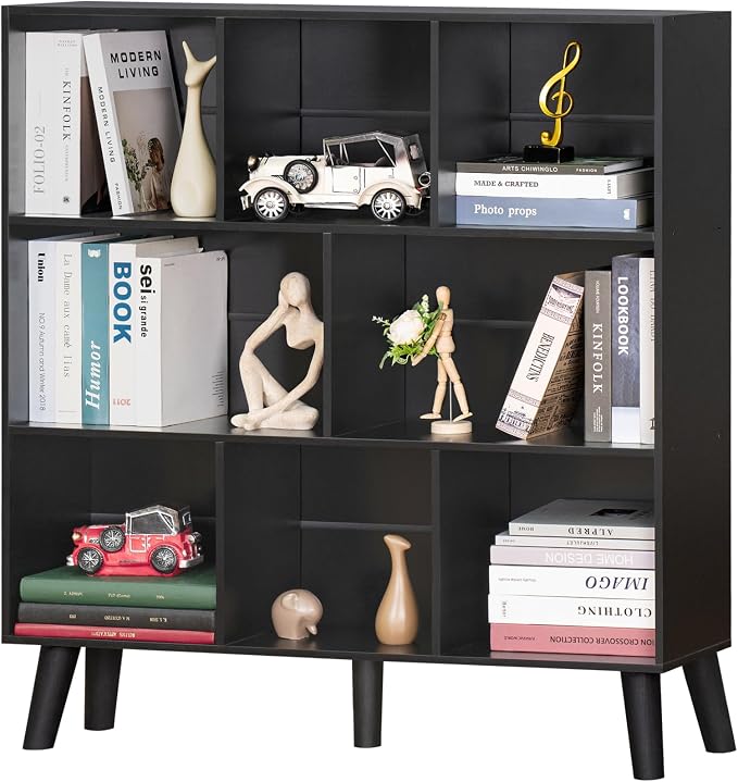 YAHARBO 8 Cube Bookshelf, 3 Tier Bookcase by YAHARBO