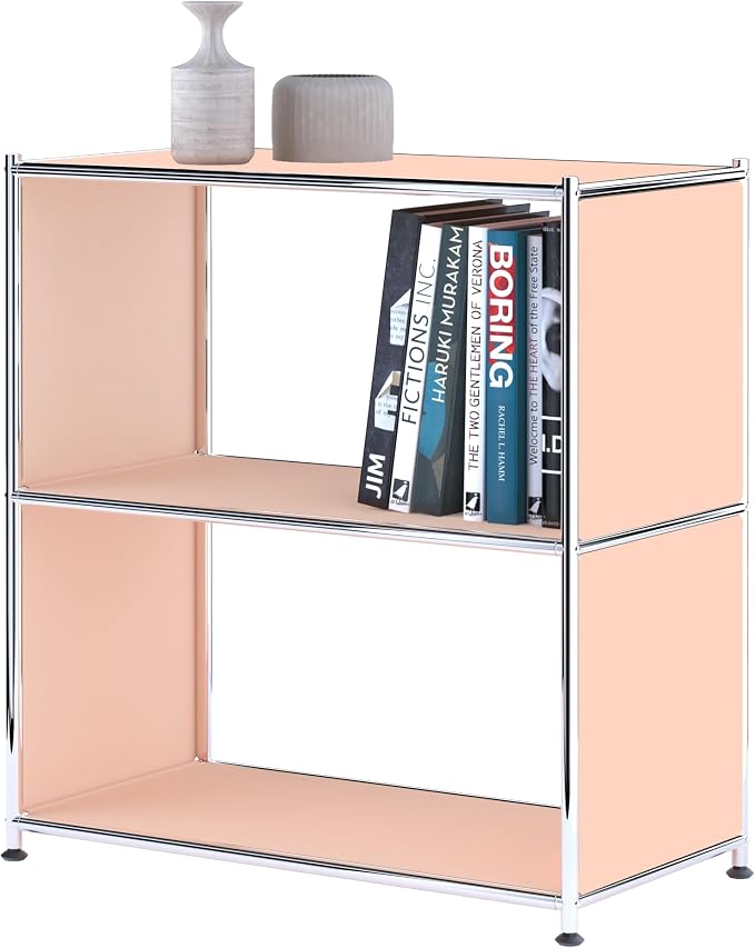 32-Inch 2-Tier Metal Bookcase, Open Shelf Storage Organizer by SIMPLINK