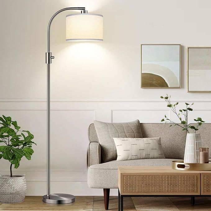 Nintiue Upgraded Modern Arc Dimmable Tall Standing Floor Lamp by Nintiue