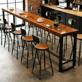 Bar Height Table Long Bar Table Solid Wood Farmhouse Bar Table Industrial Long by Caotpe