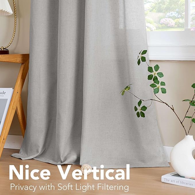 H.VERSAILTEX Living Room Linen Curtains Home Decorative Nickel Grommet Curtains - Image 7