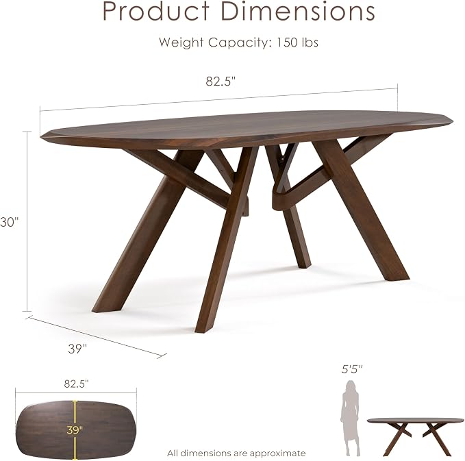 Furniture of America Nazaen VI 82.5" Mid-Century Modern Solid Wood Live Edge - Image 3