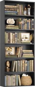 FOTOSOK 6-Tier Open Bookcase and Bookshelf, Freestanding Display Storage by FOTOSOK