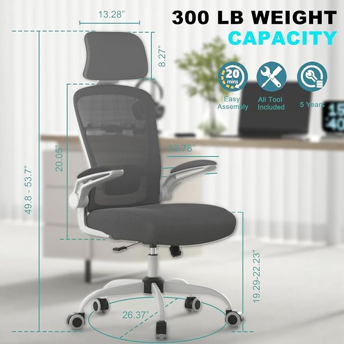 Mimoglad Office Chair, High Back Ergonomic Desk Chair - Image 2