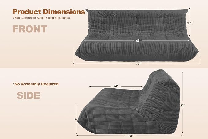 Bean Bag Chair, Giant Beanbag Chairs - Image 2