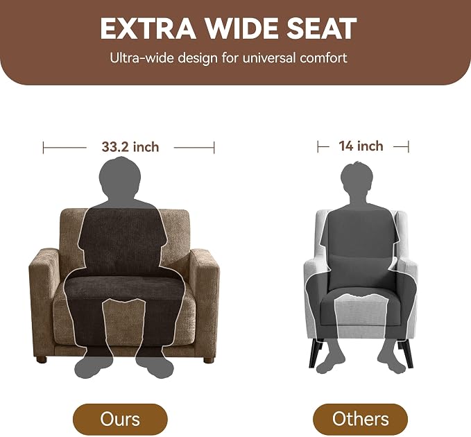 44.2" Chenille Oversized Chair - Image 3