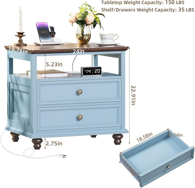 Joaxswe Farmhouse Nightstand - Image 2