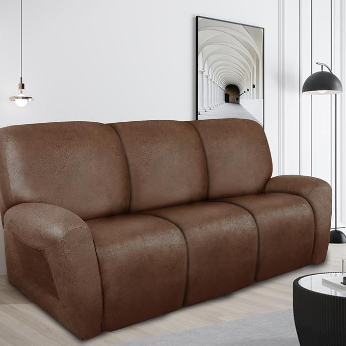 ANARACHON Recliner Couch Cover Leather Look Recliner Sofa Covers - Image 2