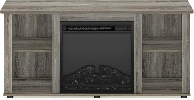 Furinno Jensen Fireplace Entertainment Center TV Stand - Image 2