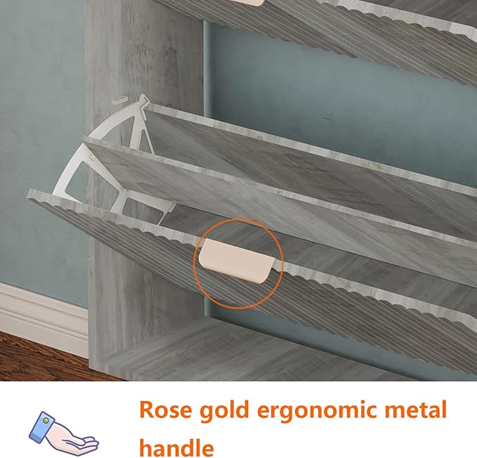 Shoe Cabinet Storage, Modern Freestanding Organizer - Image 5