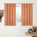 LAMIT Terracotta 48 Inch Linen Curtains by LAMIT