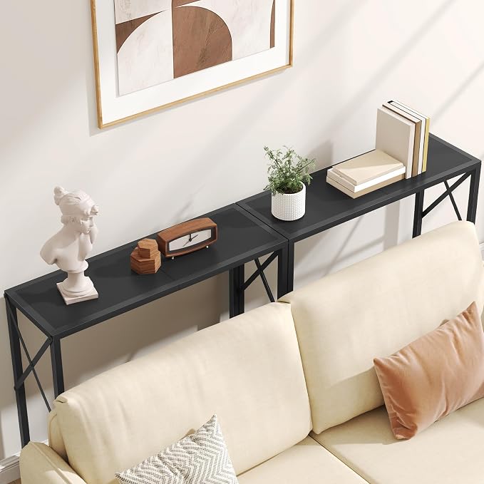 Tajsoon Small Entryway Table, 2-Tier Narrow Consle Table - Image 7
