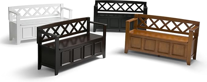 SIMPLIHOME Amherst Entryway Storage Bench - Image 12