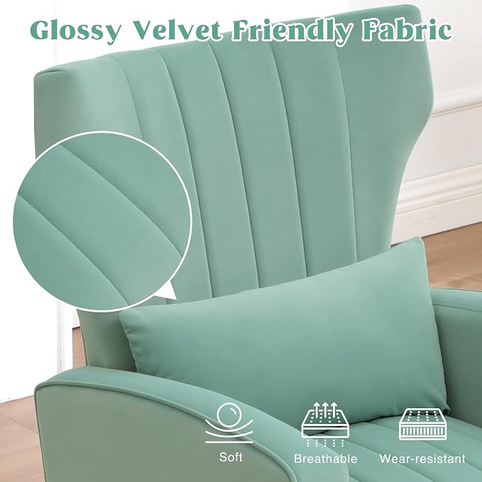 Modern Accent Chair Upholstered Living Room Chair, High Back Arm Chair - Image 7