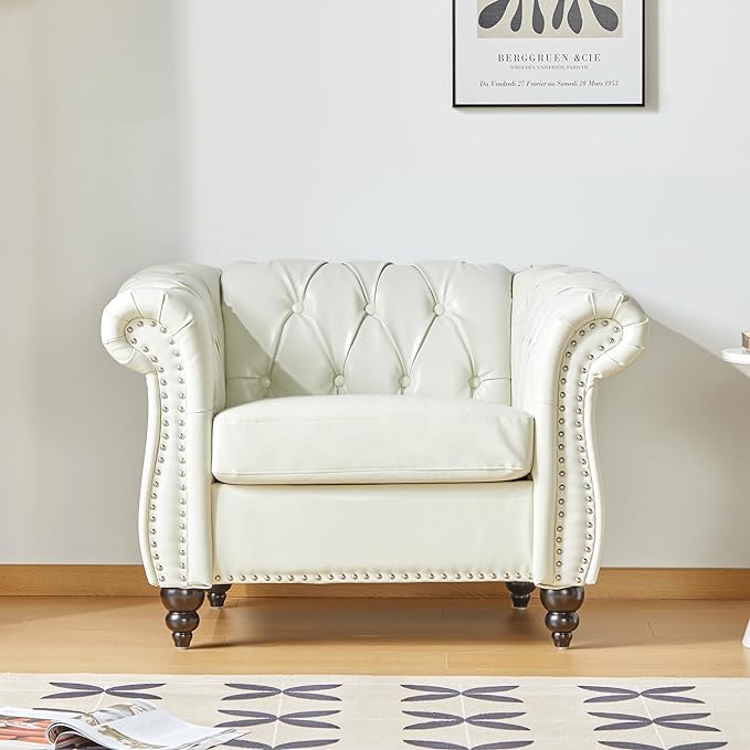 QHITTY 2 Piece Living Room Set, Sectional Chesterfield Sofa Chair Contemporary - Image 7