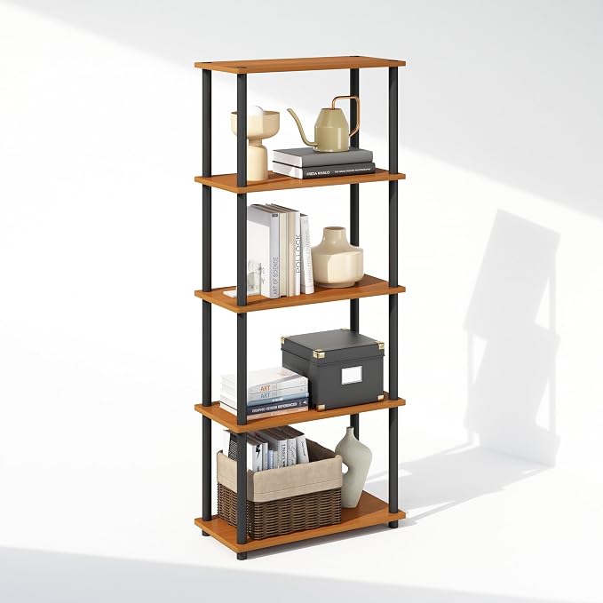 Furinno Turn-N-Tube Book Shelf, 5-Tier Bookshelf, Bookcase by Furinno-FitsYourSpaceFitsYourBudget