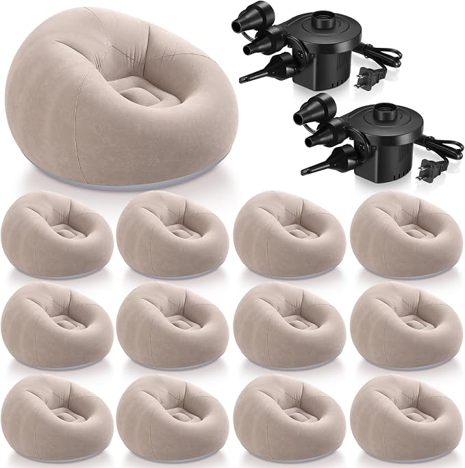 Realspring 6 9 12 Pcs Inflatable Bean Bag Chairs by Realspring
