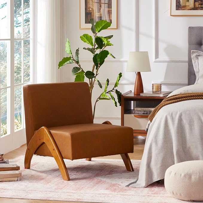 Oversized Accent Chair, upholstered armless mid Century Modern Living Room Chair - Image 5