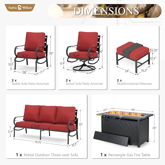 Sophia & William Patio Furniture Sets - Image 6