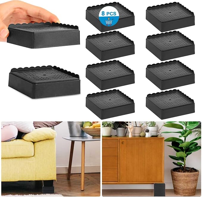 Bed Risers 1 inch, 2 inch, 3 inch, 4 inch Heavy Duty, Adjustable Furniture Riser - Image 8