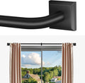 Black Curtain Rods for Windows 66-120Inch Heavy Duty French Return Rod by RBYCOS