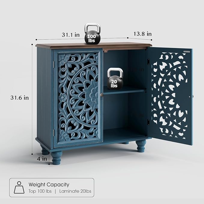 JOINICE Blue Accent Cabinet - Image 2