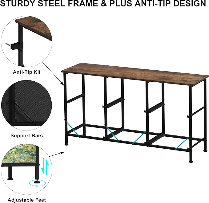 EXOTICA 6 Drawer Dresser for Bedroom Van Gogh Chest of Drawers Wide TV Stands - Image 6