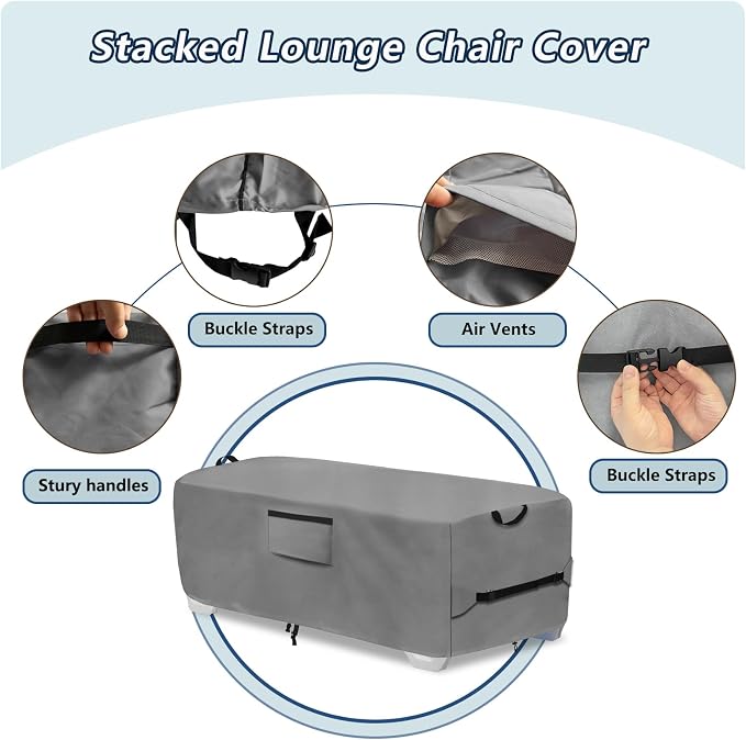 600D Heavy Duty Outdoor Waterproof Lounge Chair Cover - Image 4