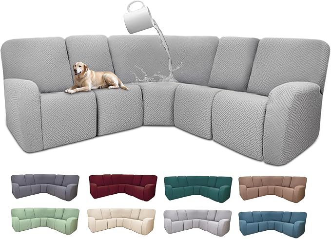 100% Waterproof Sectional Recliner Couch Covers by ROFASVCO