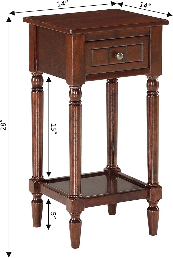 Convenience Concepts French Country Khloe 1 Drawer Accent End Table 14" - Image 3