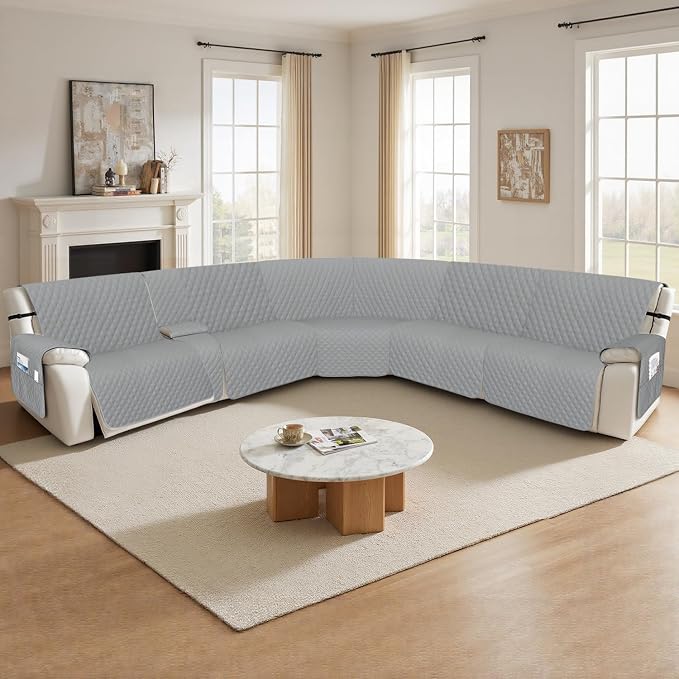 Arfntevss Recliner Sectional Couch Covers 1OO% Waterproof L Shape Sofa Cover - Image 7