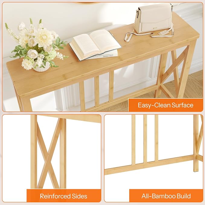 HOOBRO Narrow Console Table, Sofa Table - Image 3