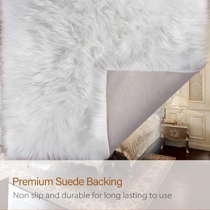 LOCHAS Soft Fluffy Faux Fur Rugs - Image 5
