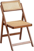 Furlide Rattan Folding Chair, Modern Mid Century Dining Chairs Set of 1 by Furlide