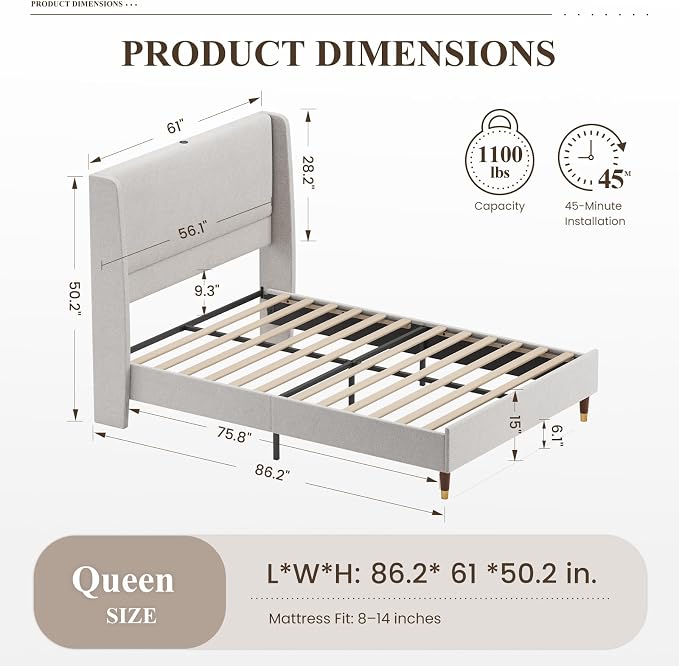 MALOL Queen Size Bed Frame - Image 2