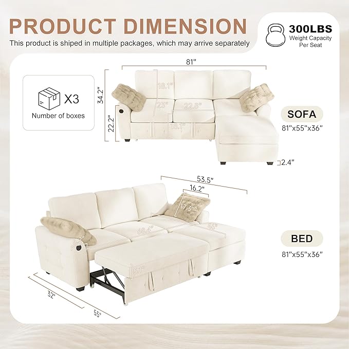 Hanherry 81" Sectional Couch - Image 2