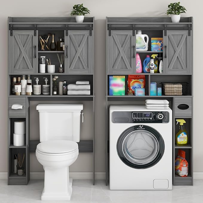 Farmhouse Over The Toilet Storage Cabinet - Image 7