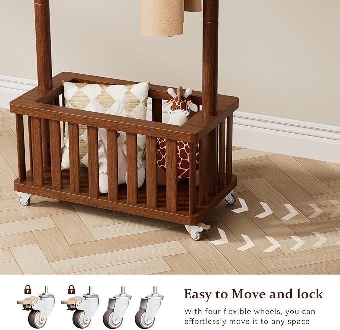 Taitiy Solid Wood Coat Rack Clothes Rack, Coat Rack Freestanding - Image 5