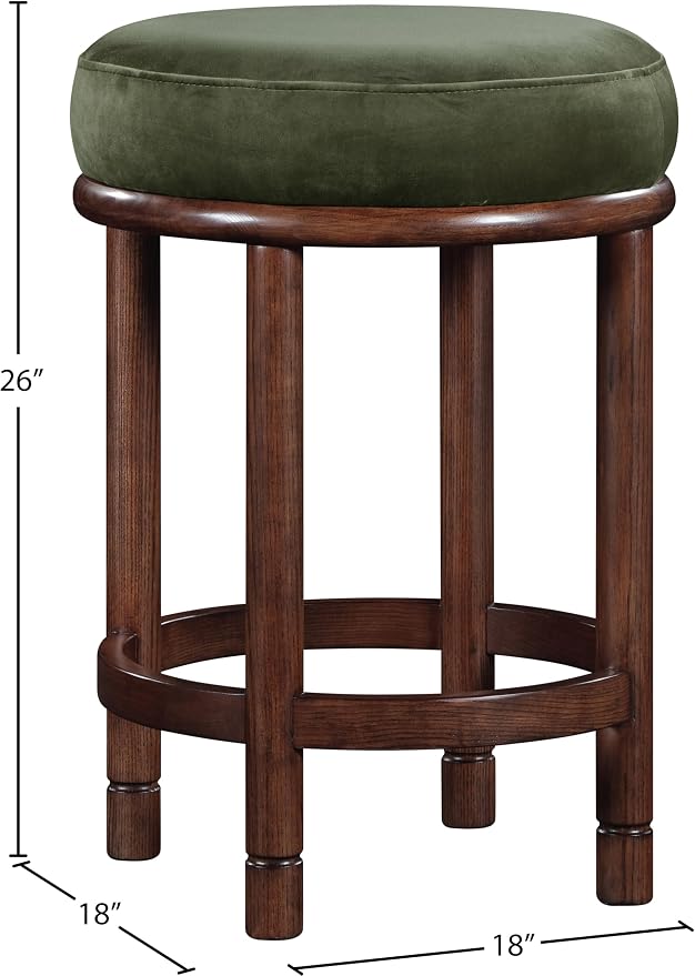 Meridian Furniture 978Green-C Monette Collection Art Deco Counter Stool - Image 3