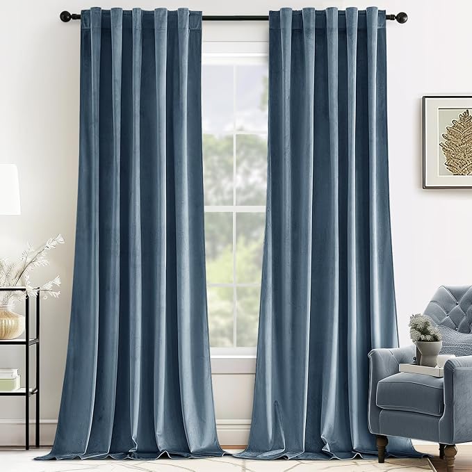 MIULEE Velvet Curtains 90 inches by MIULEE