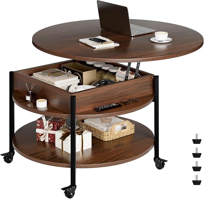 FABATO Round Lift Top Coffee Table by FABATO