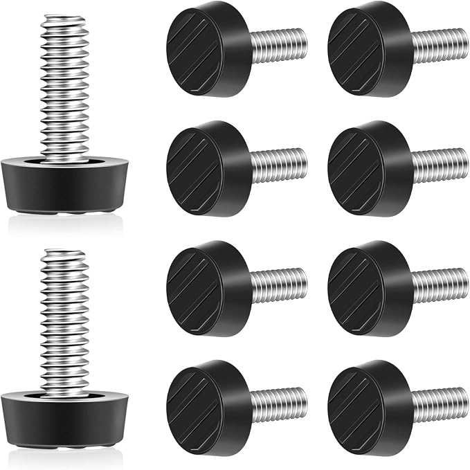 Hotop 1/4-20 UNC Thread Adjustable Furniture Levelers Screw in Galvanized Steel by HOTOP