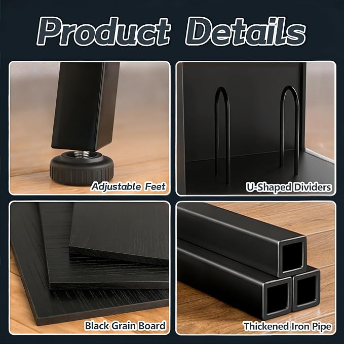 Faesun Flip Top Record Player Stand, Large Turntable Stand Holds up to 150+ - Image 6