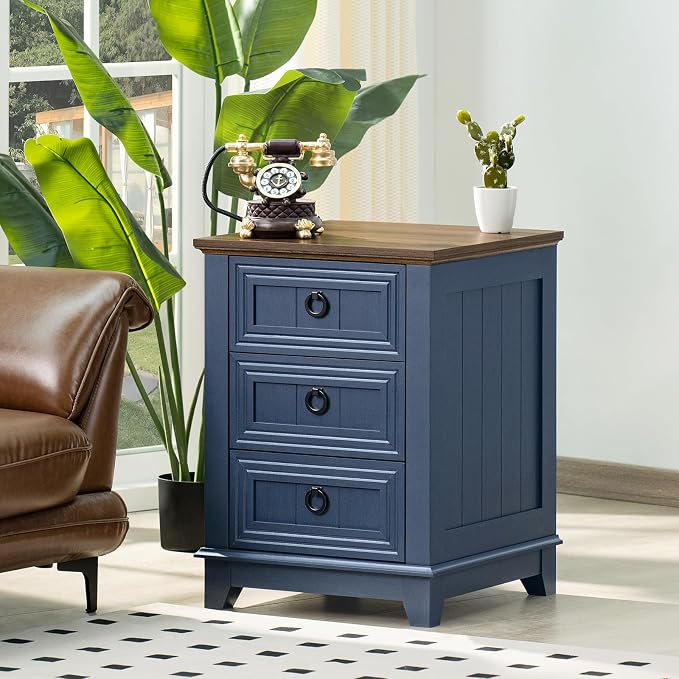 Joaxswe Night Stand Set of 2, Farmhouse 18" End Table - Image 2