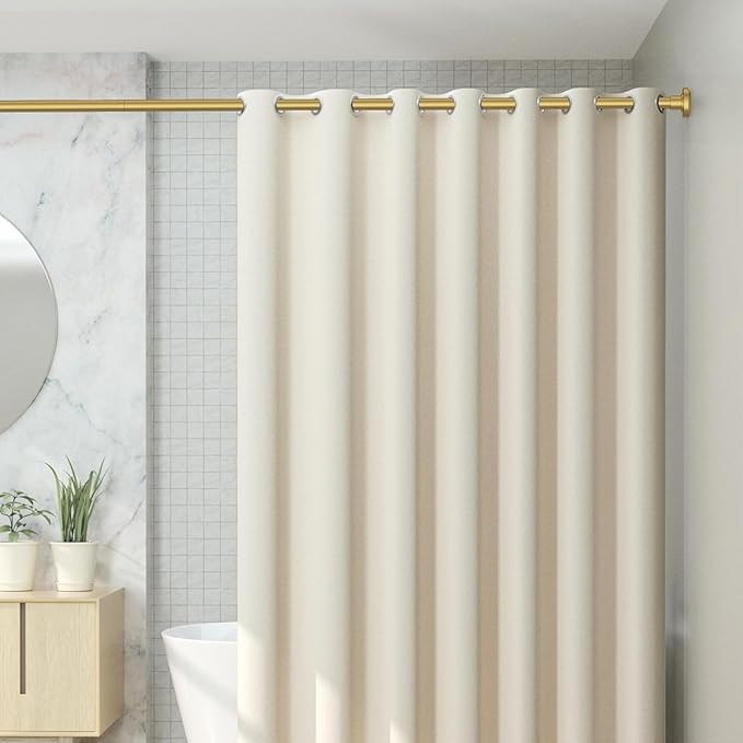 CorkLatta Gold Shower Curtain Rod 31 to 68 Inch, 1 Inch Diameter Adjustable - Image 7