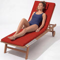 Quilted Chaise Lounge Outdoor Patio Furniture Cushions | Water-Resistant Patio by Elvoki