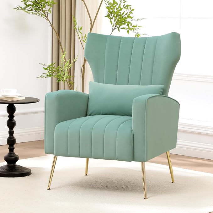 Modern Accent Chair Upholstered Living Room Chair, High Back Arm Chair - Image 6